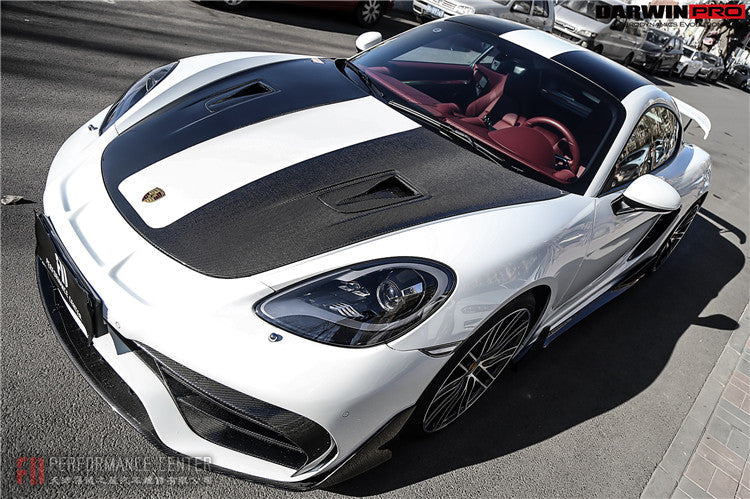 2012-2023 Porsche 718/981 Cayman/Boxster GT2RS Style Carbon Fiber Hood - DarwinPRO Aerodynamics