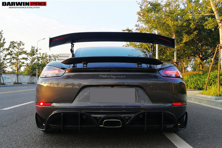2016-2023 Porsche 718 Cayman/Boxster BKSS Style Carbon Fiber Trunk Spoiler - DarwinPRO Aerodynamics