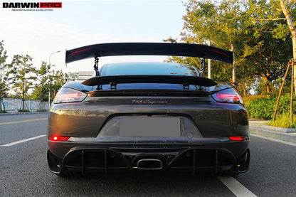 2016-2023 Porsche 718 Cayman/Boxster BKSS Style Carbon Fiber Trunk Spoiler - DarwinPRO Aerodynamics