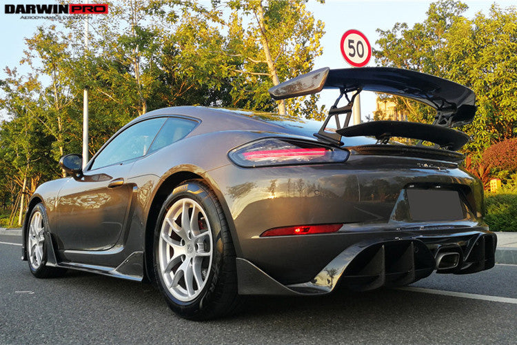 2016-2023 Porsche 718 Cayman/Boxster BKSS Style Carbon Fiber Trunk Spoiler - DarwinPRO Aerodynamics