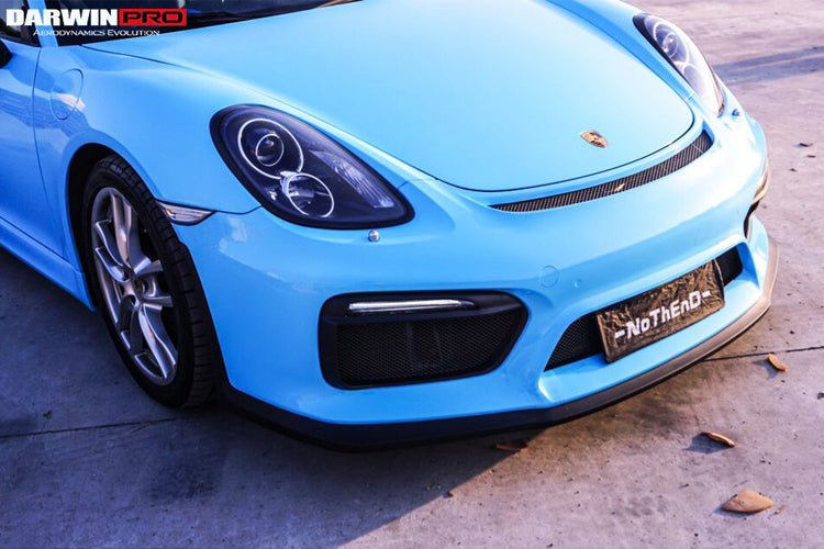 2012-2016 Porsche 981 Boxster/Cayman GT4 Style Front Bumper - DarwinPRO Aerodynamics