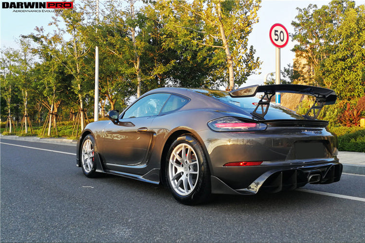 2016-2023 Porsche 718 Cayman/Boxster BKSS Style Carbon Fiber Trunk Spoiler - DarwinPRO Aerodynamics
