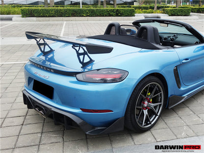 2016-2023 Porsche 718 Boxster BKSS Style  Carbon Fiber Rear Trim - DarwinPRO Aerodynamics