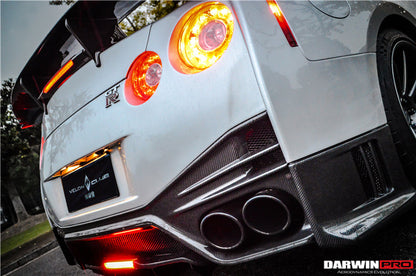 2012-2022 Nissan GTR R35 DBA/EBA NSM Style Carbon Fiber Rear Diffuser w/ LED Light - DarwinPRO Aerodynamics