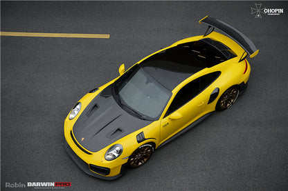 2012-2015 Porsche 991.1 Carrera/S Targa 4/4s GT2RS Style Carbon Fiber Hood - DarwinPRO Aerodynamics