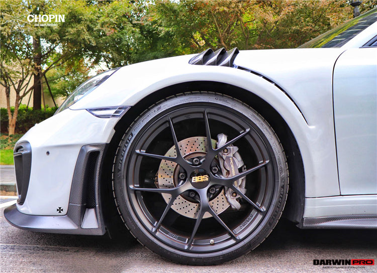 2016-2019 Porsche 911 991.2 Carrera /Targa 4/4S GT2RS Style Partial Carbon Fiber Front Bumper - DarwinPRO Aerodynamics