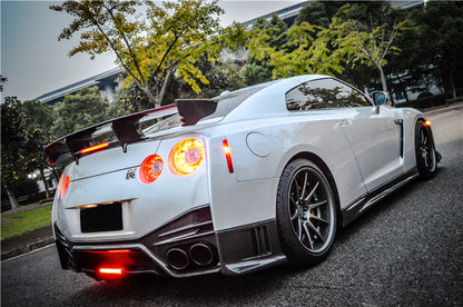 2012-2022 Nissan GTR R35 DBA & EBA NSM Style Carbon Fiber Rear Diffuser Undertary With canards & break light - DarwinPRO Aerodynamics