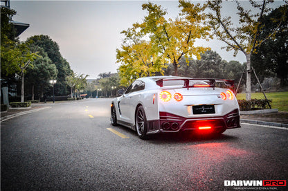2012-2022 Nissan GTR R35 DBA/EBA NSM Style Carbon Fiber Rear Diffuser w/ LED Light - DarwinPRO Aerodynamics