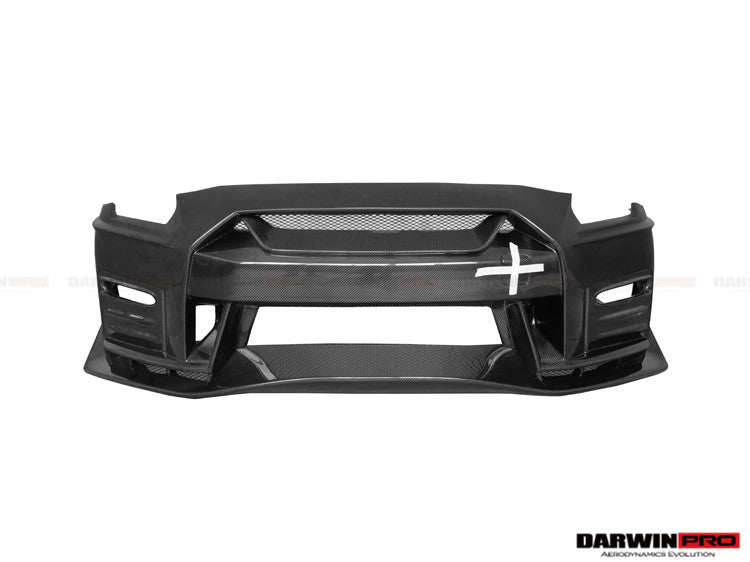 2008-2016 Nissan GTR R35 CBA/DBA Ver17 NSM Style Partial Carbon Fiber Front Bumper - DarwinPRO Aerodynamics