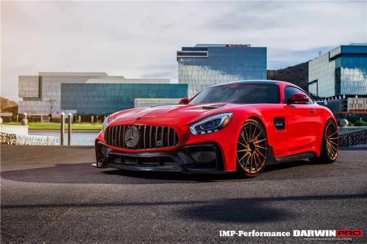 2015-2016 Mercedes Benz AMG GT/GTS IMP Performance Part Carbon Fiber Front Bumper w/ Grill - DarwinPRO Aerodynamics