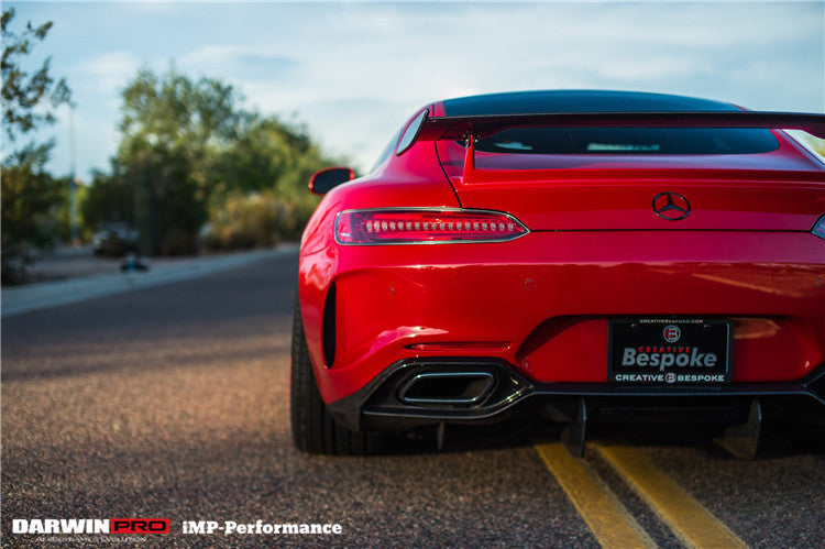 2015-2016 Mercedes Benz AMG GT/GTS IMP Performance Partial Carbon Fiber Rear Bumper w/ Diffuser - DarwinPRO Aerodynamics