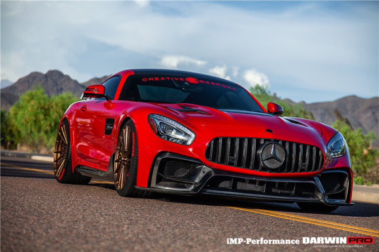 2015-2016 Mercedes Benz AMG GT/GTS IMP Performance Part Carbon Fiber Front Bumper w/ Grill - DarwinPRO Aerodynamics