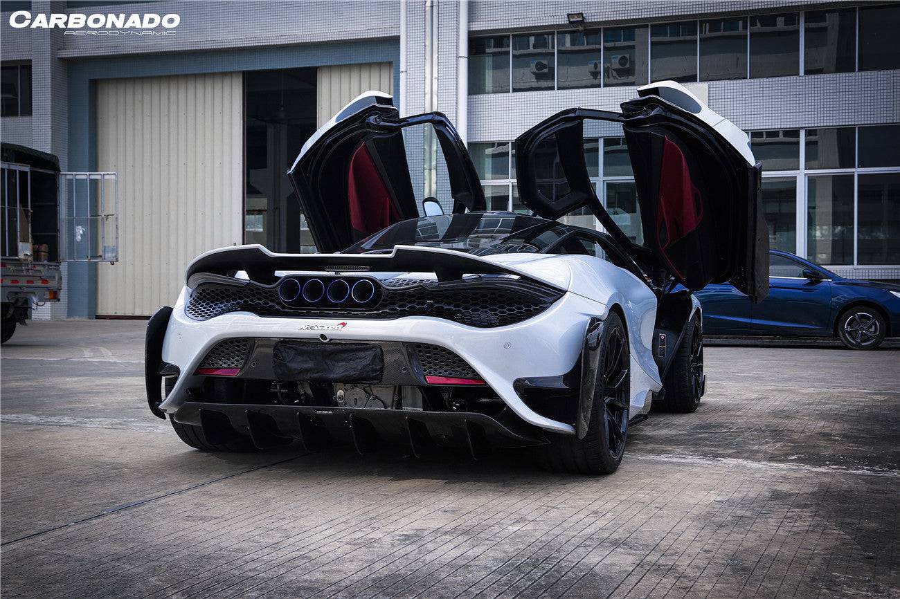 2017-2022 McLaren 720s 765LT-Style Rear Bumper and Wing - Carbonado Aero