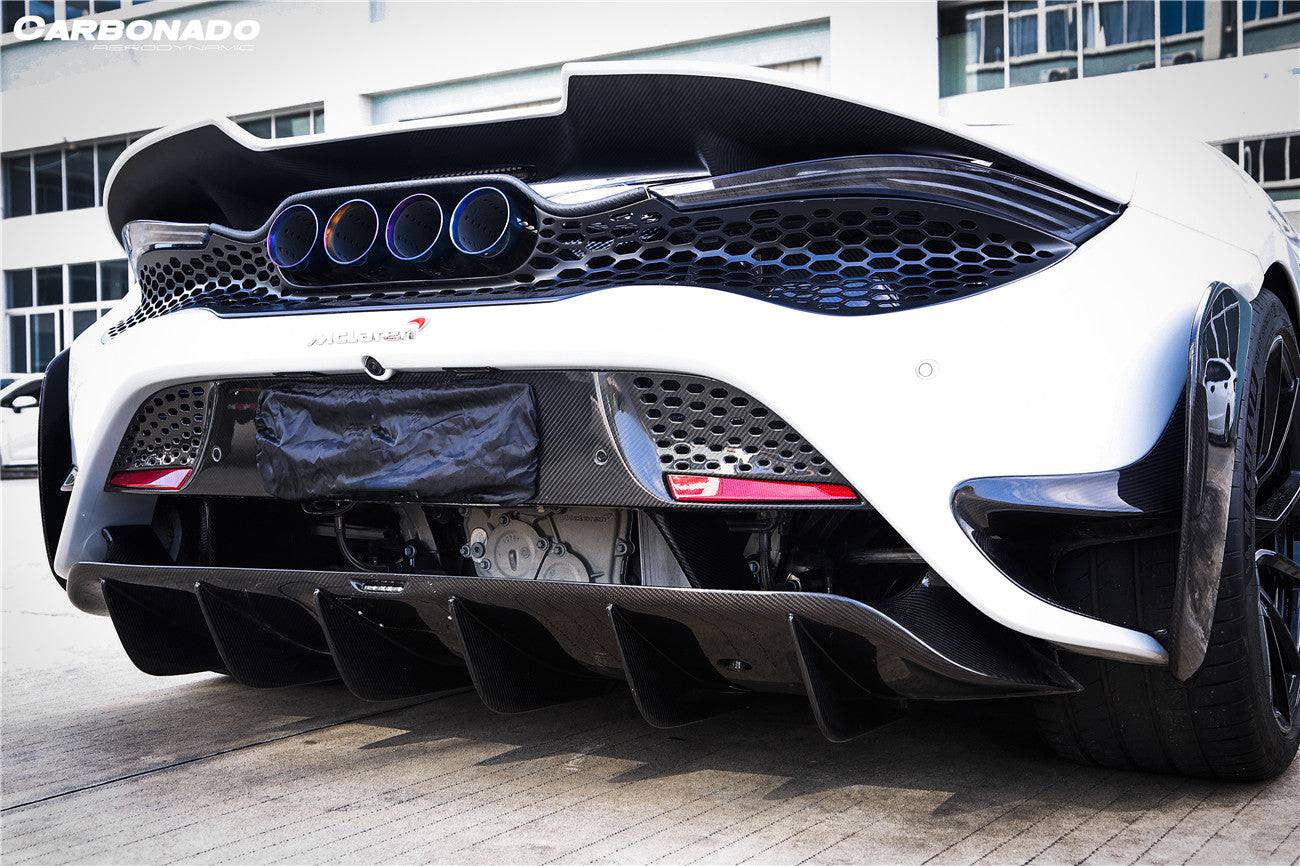 2017-2022 McLaren 720s 765LT-Style Rear Bumper and Wing - Carbonado Aero
