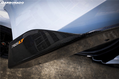 2017-2022 McLaren 720S 765LT-Style Dry Part Carbon Fiber Side Skirts