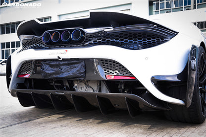 2017-2022 McLaren 720s 765LT-Style Rear Bumper and Wing - Carbonado