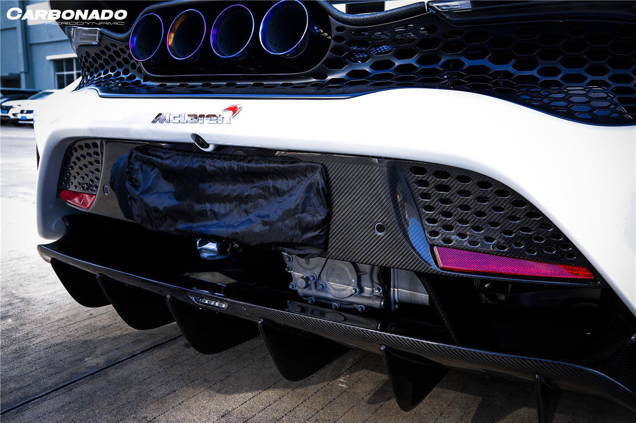2017-2022 McLaren 720s 765LT-Style Rear Bumper and Wing - Carbonado