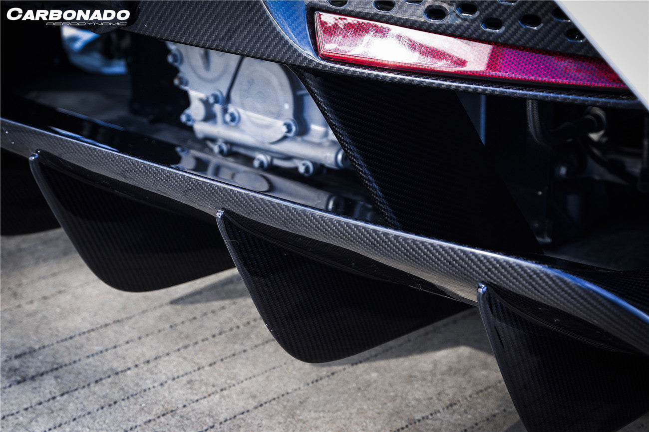 2017-2022 McLaren 720s 765LT-Style Rear Bumper and Wing - Carbonado