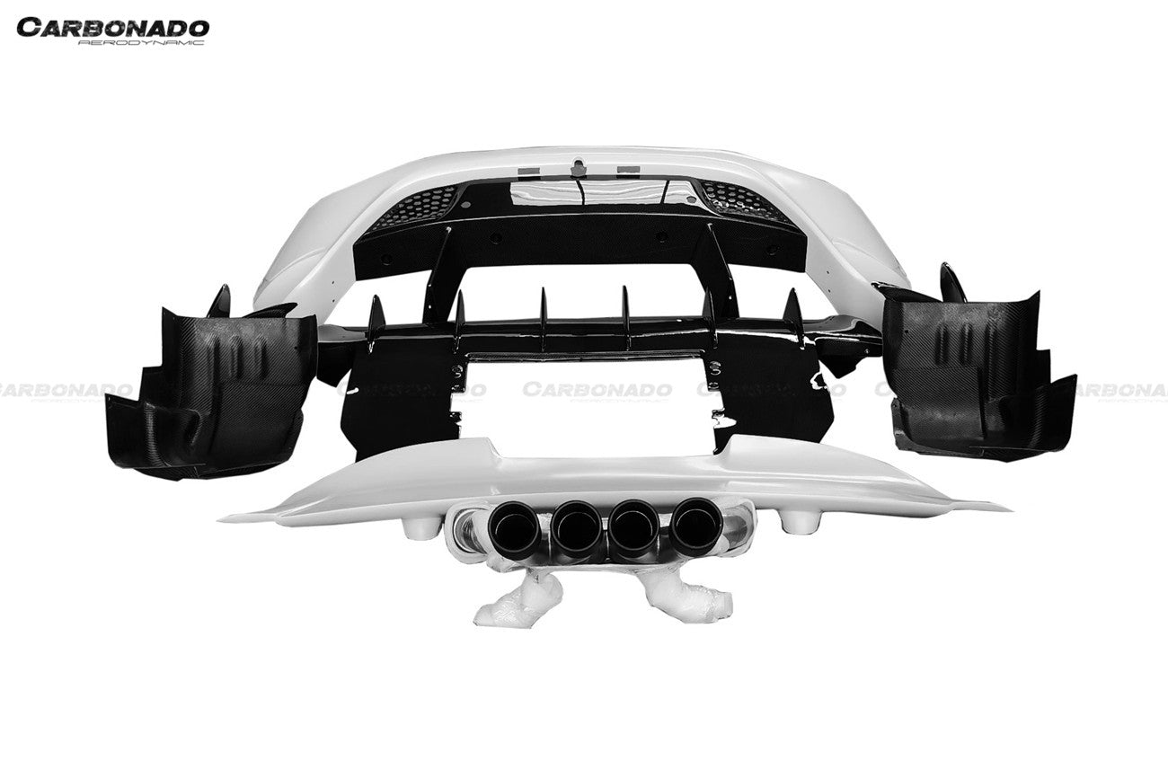 2017-2022 McLaren 720s 765LT-Style Rear Bumper and Wing - Carbonado