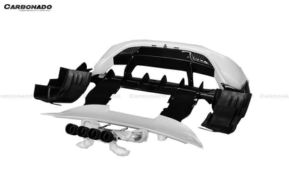 2017-2022 McLaren 720s 765LT-Style Rear Bumper and Wing - Carbonado