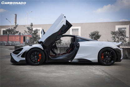 2017-2022 McLaren 720S 765LT-Style Dry Part Carbon Fiber Side Skirts