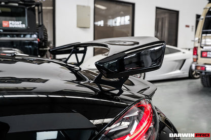 2016-2023 Porsche 718 Cayman/Boxster BKSS Style Carbon Fiber Trunk Spoiler - DarwinPRO Aerodynamics