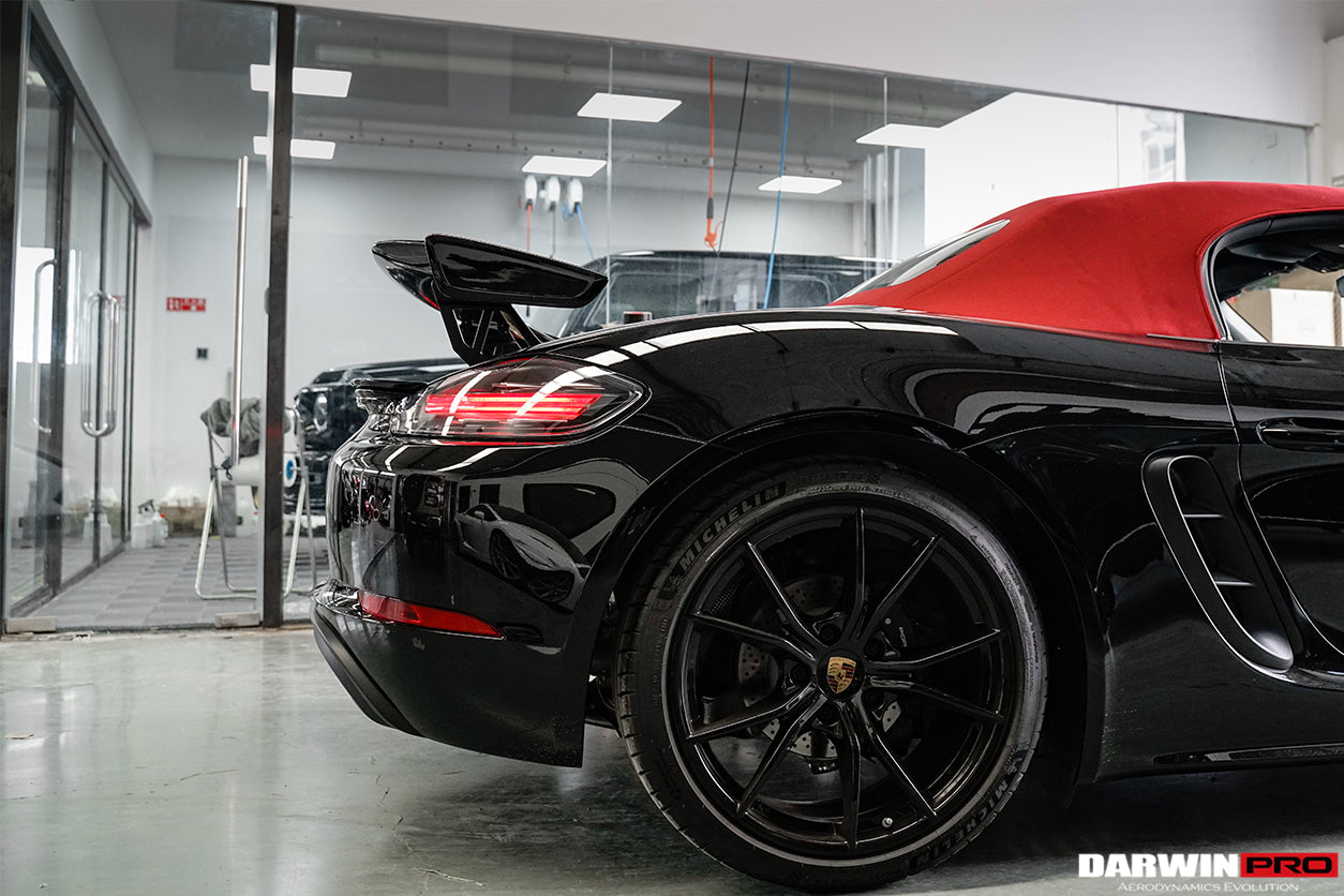 2016-2023 Porsche 718 Cayman/Boxster BKSS Style Carbon Fiber Trunk Spoiler - DarwinPRO Aerodynamics