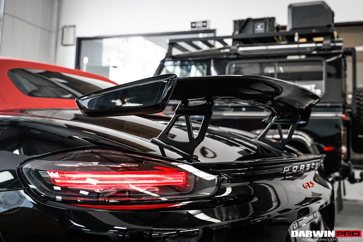 2016-2023 Porsche 718 Cayman/Boxster BKSS Style Carbon Fiber Trunk Spoiler - DarwinPRO Aerodynamics