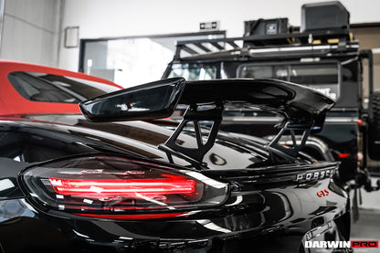 2016-2023 Porsche 718 Cayman/Boxster BKSS Style Carbon Fiber Trunk Spoiler - DarwinPRO Aerodynamics