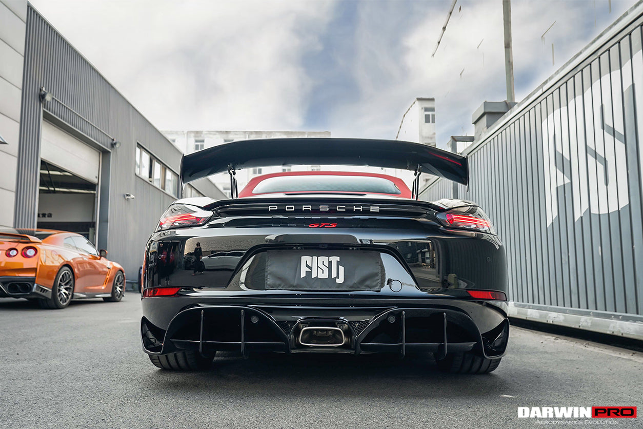 2016-2023 Porsche 718 Cayman/Boxster BKSS Style Carbon Fiber Rear Diffuser - DarwinPRO Aerodynamics