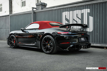 2016-2023 Porsche 718 Cayman/Boxster BKSS Style Carbon Fiber Trunk Spoiler - DarwinPRO Aerodynamics