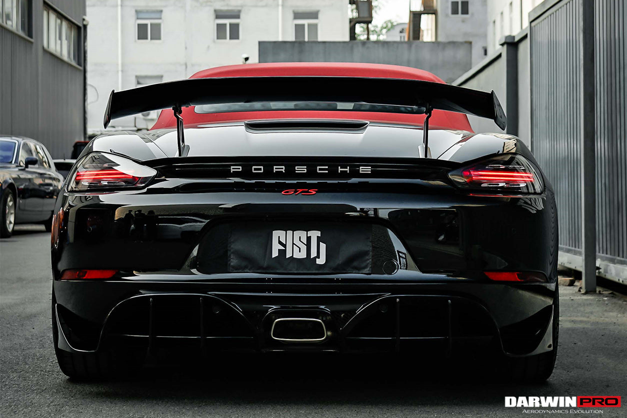 2016-2023 Porsche 718 Cayman/Boxster BKSS Style Carbon Fiber Trunk Spoiler - DarwinPRO Aerodynamics