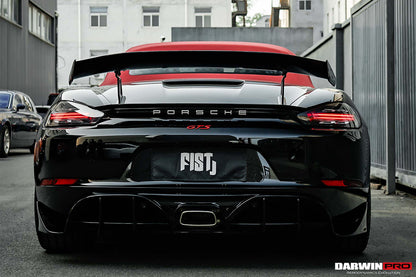 2016-2023 Porsche 718 Cayman/Boxster BKSS Style Carbon Fiber Trunk Spoiler - DarwinPRO Aerodynamics