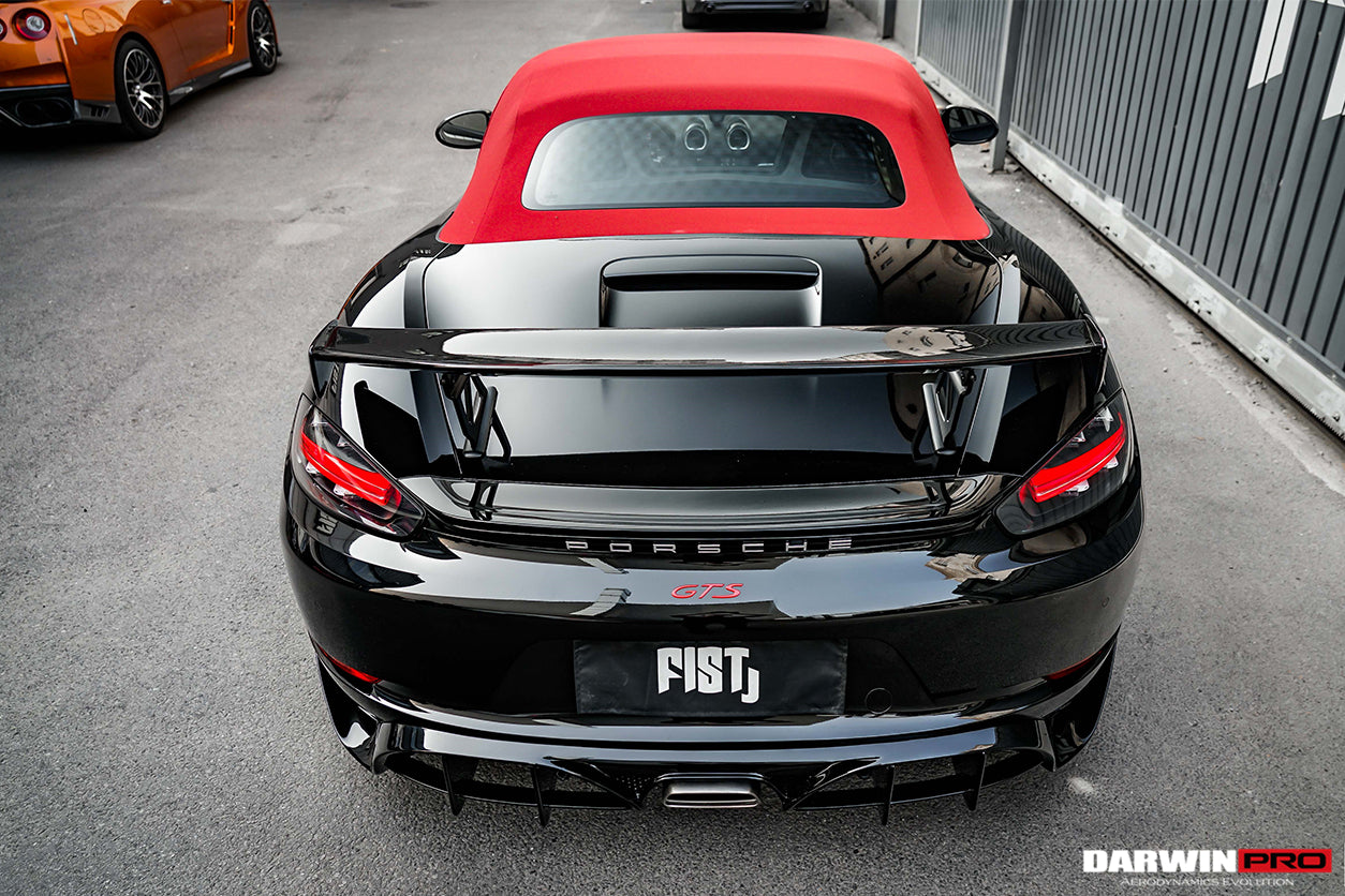 2016-2023 Porsche 718 Cayman/Boxster BKSS Style Carbon Fiber Trunk Spoiler - DarwinPRO Aerodynamics