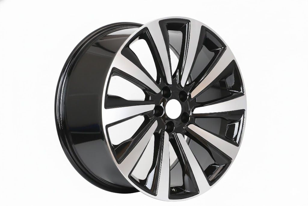 E786 Black Machined Face 22x10.0 ET45 5.120 - Square Set (4 Wheels)