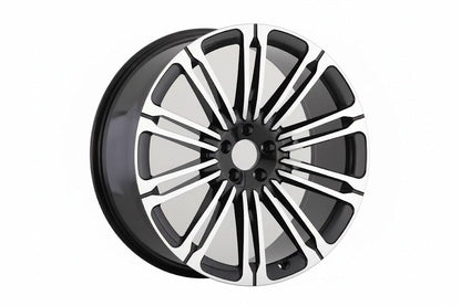 E792 Black Machined Face 24x9.5 ET40 5.120 - Square Set (4 Wheels)