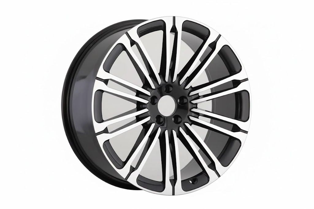 E792 Black Machined Face 23x9.5 ET42 5.120 - Square Set (4 Wheels)