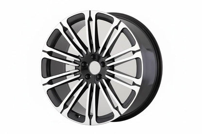 E792 Black Machined Face 22x9.5 ET40 5.120 - Square Set (4 Wheels)