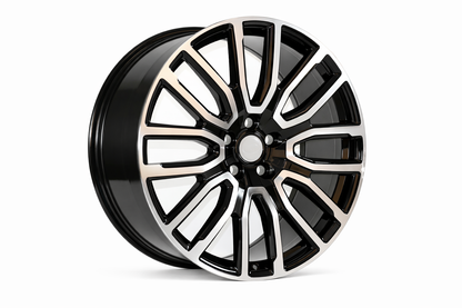 E793 Black Machined Face 22x9.5 ET40 5.120 - Square Set (4 Wheels)