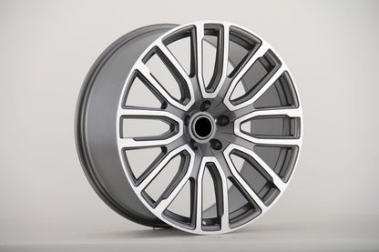 E793 Gunmetal Machined Face 22x9.5 ET40 5.120 - Square Set (4 Wheels)