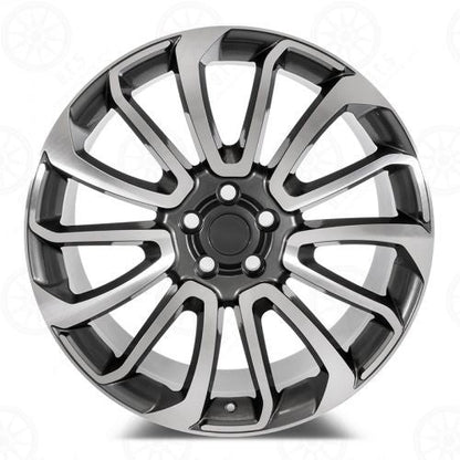 E795 Gunmetal Machined Face 22x9.5 ET45 5.120 - Square Set (4 Wheels)