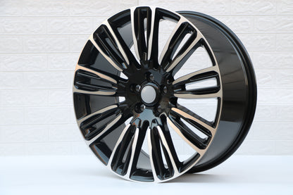 E798 Black Machined Face 22x9.5 ET45 5.120 - Square Set (4 Wheels)