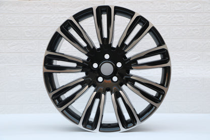 E798 Black Machined Face 22x9.5 ET45 5.120 - Square Set (4 Wheels)