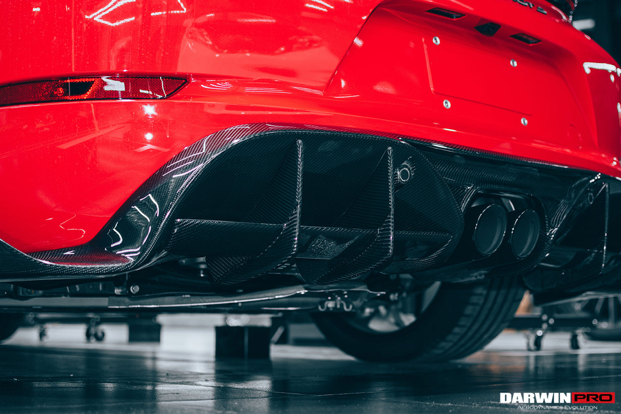 2016-2023 Porsche 718 Cayman/Boxster BKSS Style Carbon Fiber Rear Diffuser - DarwinPRO Aerodynamics