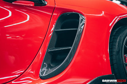 2016-2023 Porsche 718 Cayman/Boxster Carbon Fiber Side Air Vents - DarwinPRO Aerodynamics