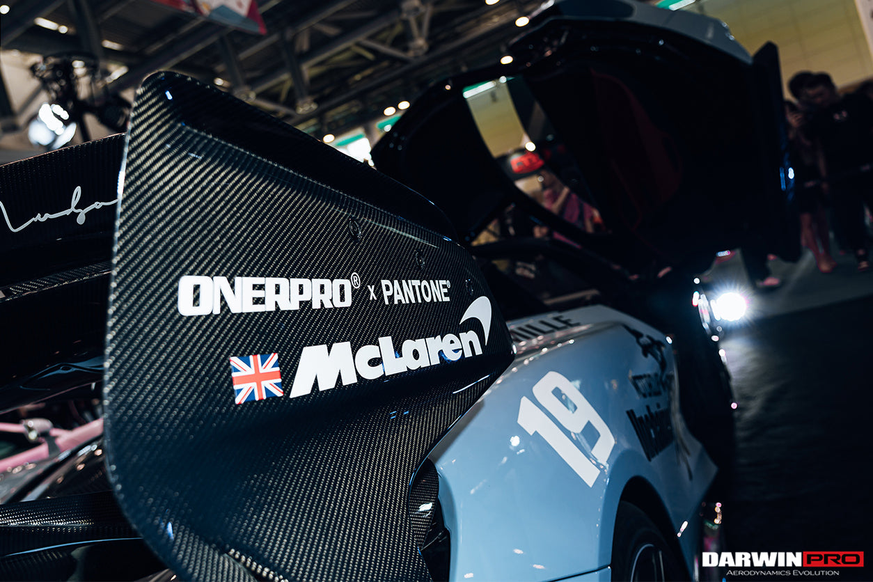 2017-2022 McLaren 720s Se²GTR Style Trunk Wing w/ Side Caps - DarwinPRO Aerodynamics