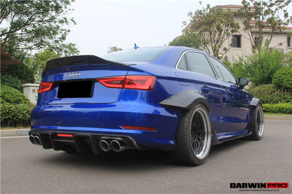 2013-2016 Audi S3/ A3 Sline Sedan BKSS Style Rear Diffuser - DarwinPRO Aerodynamics