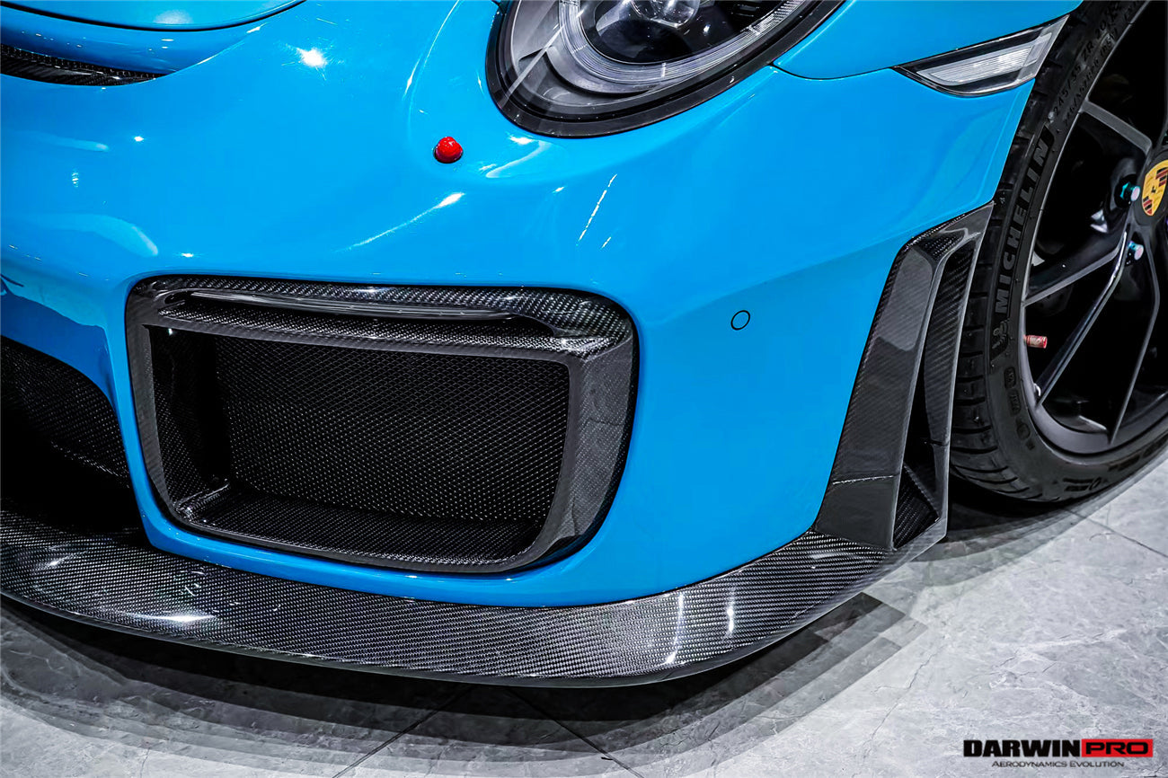 2016-2019 Porsche 911 991.2 Carrera /Targa 4/4S GT2RS Style Partial Carbon Fiber Front Bumper - DarwinPRO Aerodynamics