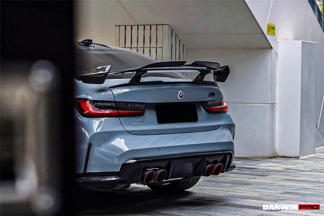 2021-UP BMW M3 G80 G20 BKSSII Style Carbon Fiber Trunk Spoiler - DarwinPRO Aerodynamics