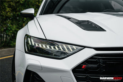 2019-2023 Audi RS6 Avant C8 IMP Performance Partial Carbon Fiber Hood - DarwinPRO Aerodynamics